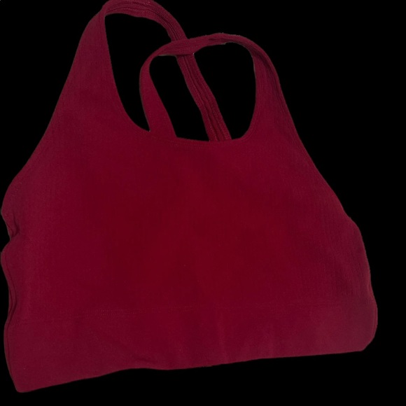 Fabletics Ella SculptKnit Bra Burgundy Large NWT -perforated - Picture 7 of 8